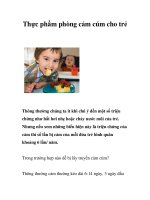 Tài liệu Thực phẩm phòng cảm cúm cho trẻ docx