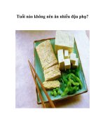 Tài liệu Tuổi nào không nên ăn nhiều đậu phụ? pdf