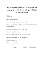 Tài liệu Thủ tục ghi nhận tổ chức dịch vụ đại diện sở hữu công nghiệp vào Sổ đăng ký quốc gia về đại diện sở hữu công nghiệp doc