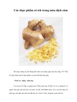 Tài liệu Các thực phẩm có ích trong mùa dịch cúm docx