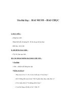 Tài liệu Gíao án toán lớp 1 - HAI MƯƠI – HAI CHỤC ppt