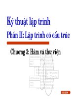 Tài liệu Kỹ thuật lập trình - Chương 3: Hàm và thư viện pptx