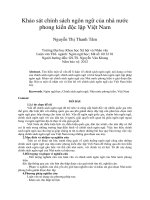 Khảo sát chính sách ngôn ngữ của nhà nước phong kiến độc lập việt nam 