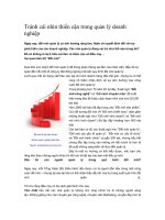 Tài liệu Tránh cái nhìn thiển cận trong quản lý doanh nghiệp pdf