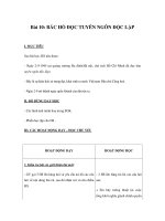 Tài liệu Lịch sử 5 - BÁC HỒ ĐỌC TUYÊN NGÔN ĐỘC LẬP docx