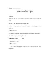 Tài liệu Giáo án Học vần lớp 1 - Bài 83 : ÔN TẬP pdf