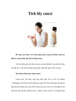 Tài liệu Tích lũy canxi ppt