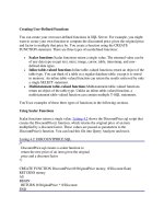 Tài liệu Creating User-Defined Functions pdf
