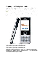 Tài liệu Mẹo độc cho dòng máy Nokia ppt