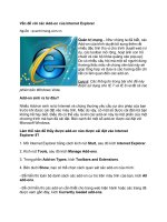 Tài liệu Vấn đề với các Add-on của Internet Explorer ppt