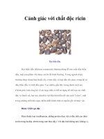 Tài liệu Cảnh giác với chất độc ricin pptx