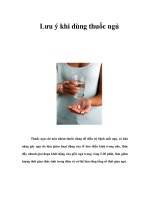 Tài liệu Lưu ý khi dùng thuốc ngủ doc