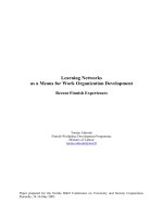 Tài liệu Learning Networks as a Means for Work Organization Development pptx