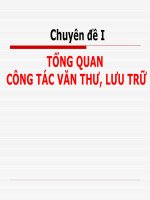 Tổng quan về Quản lý văn thư lưu trữ