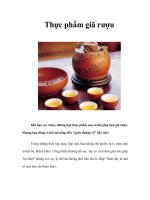 Tài liệu Thực phẩm giã rượu doc