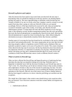 Tài liệu Firewall Log Review and Analysis pptx