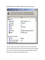 Tài liệu Giới thiệu cách tìm ra Model và nhà sản xuất của bo mạch chủ pptx