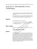 Tài liệu Activity 8.1: Selecting Data Access Technologies pdf