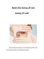 Tài liệu Bệnh tiểu đường dễ ảnh hưởng tới mắt ppt