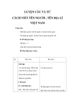 Tài liệu Luyện từ và câu - CÁCH VIẾT TÊN NGƯỜI , TÊN ĐỊA LÍ VIỆT NAM pptx