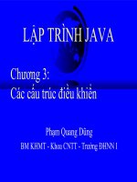 Tài liệu LẬP TRÌNH JAVA Chương 3 pdf