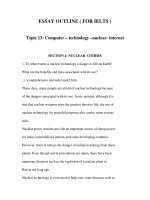Tài liệu ESSAY OUTLINE ( FOR IELTS ) TOPIC 13-4 pdf