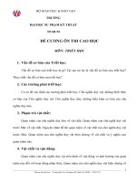 Tài liệu ĐỀ CƯƠNG ÔN THI CAO HỌC MÔN TRIẾT HỌC ppt