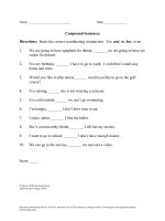Tài liệu Compound Sentences docx