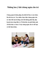 Tài liệu Những lưu ý khi chủng ngừa cho trẻ ppt