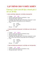 Tài liệu LẬP TRÌNH CHO VI ĐIỀU KHIỂN Chương2 docx