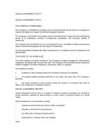 Tài liệu SEXUAL HARASSMENT POLICY ppt