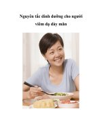 Tài liệu Nguyên tắc dinh dưỡng cho người viêm dạ dày mãn docx