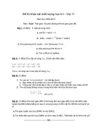 Tài liệu Đề thi khảo sát chất lượng HKI- Lớp 11 pptx
