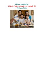 Tài liệu Chủ điểm gia đình - Chủ đề: Ngày cuối tuần của gia đình tôi docx