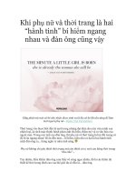 Khi phụ nữ và thời trang 