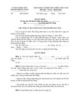 Tài liệu Quyết định thu hồi giải thể pptx