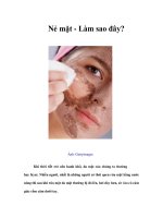 Tài liệu Nẻ mặt - Làm sao đây? pptx