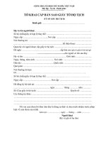 Tài liệu Mẫu tờ khai cấp bản sao giấy tờ hộ tịch doc