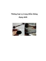 Tài liệu Những loại cọ trang điểm thông dụng nhất ppt