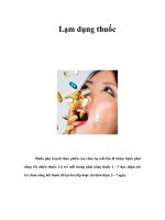 Tài liệu Lạm dụng thuốc ppt