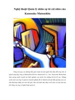 Tài liệu Nghệ thuật Quản lý nhân sự từ cái nhìn của Konosuke Matsushita doc