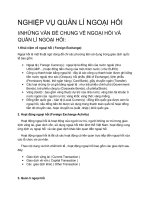 Tài liệu NGHIỆP VỤ QUẢN LÍ NGOẠI HỐI pptx