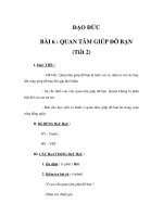 Tài liệu QUAN TÂM GIÚP ĐỠ BẠN (Tiết 2) ppt