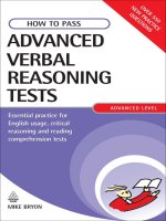 Advanced verbal reasoning tests