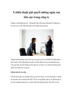 Tài liệu 5 chiến thuật giải quyết những ngăn cản tiêu cực trong công ty docx