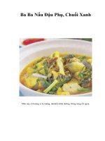 Tài liệu Ba Ba Nấu Đậu Phụ, Chuối Xanh docx