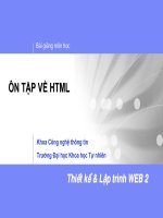 Tài liệu ÔN TẬP VỀ HTML ppt