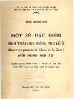 Luận án phó tiến sỹ Một số đặc điểm sinh thái học rừng tre lồ ô