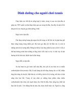 Tài liệu Dinh dưỡng cho người chơi tennis ppt