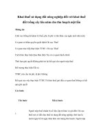Tài liệu Khai thuế sử dụng đất nông nghiệp đối với khai thuế đất trồng cây lâu năm cho thu hoạch một lần pdf